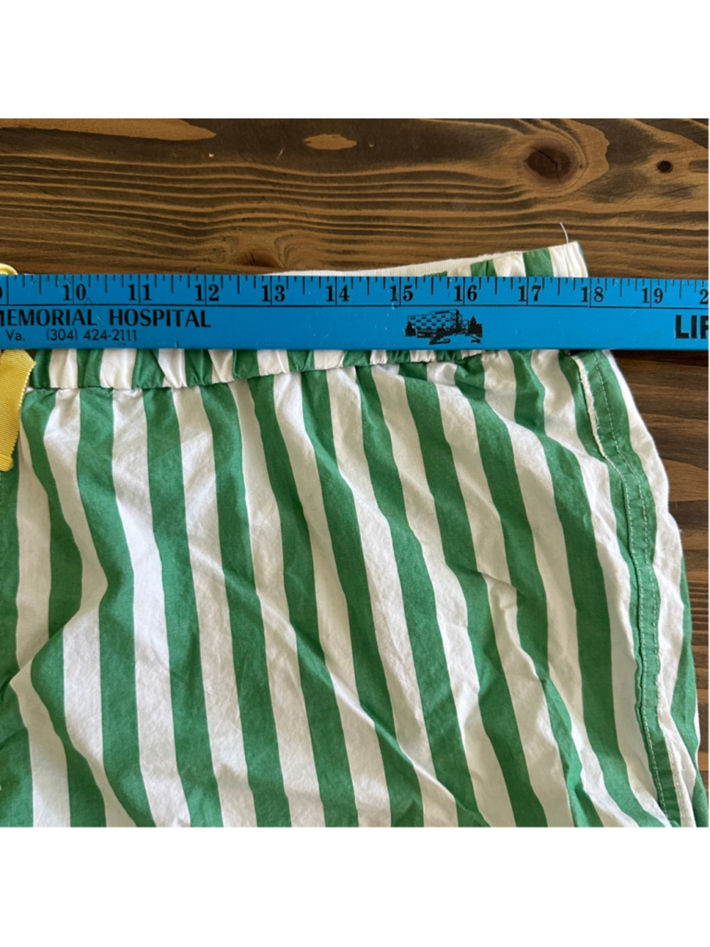 J.Crew Pajama Shorts Womens Large Green White Stripe Cotton Sleep Shorts - Picture 5 of 6